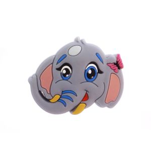 Kindermöbelknopf Elefant 47 x 37 x 22 mm Gummi