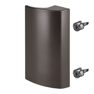 Balkontürgriff SEJA II braun 85 x 40 x 20 mm BA 48 mm Aluminium Verdeckte Verschraubung